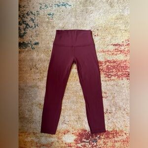 Burgundy Align Leggings